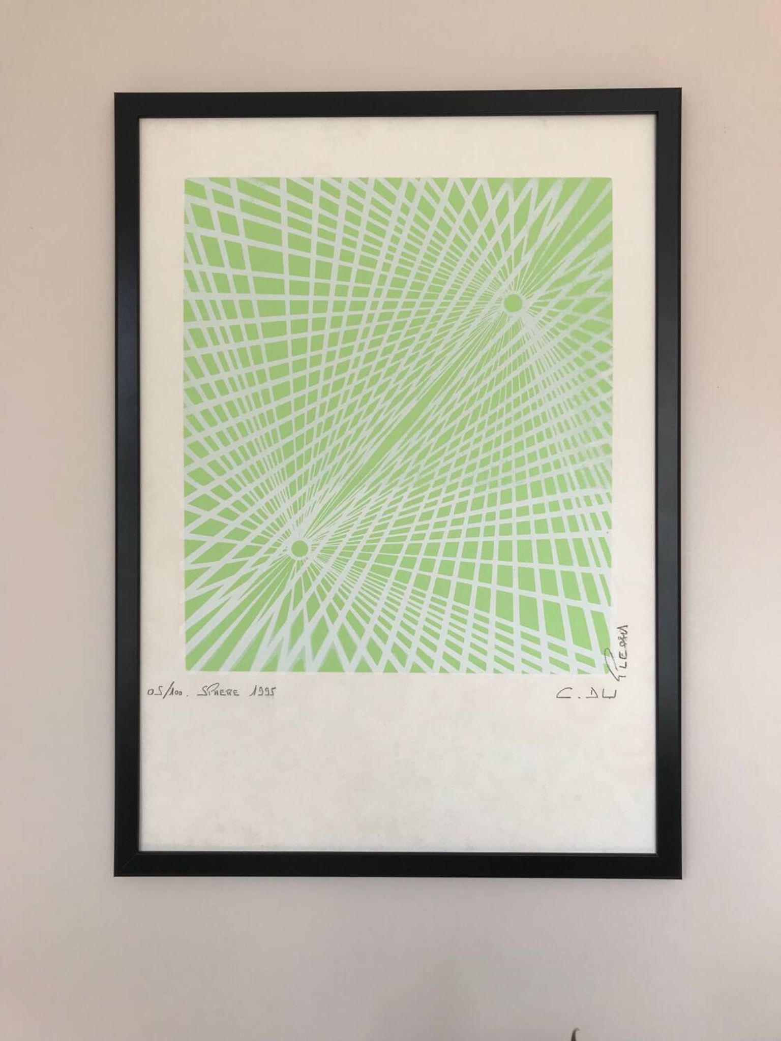 Structure 1995. kinetic lithograph signed c. du plessis