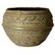 Ancient bronze ethnic pot, handcrafted in India.