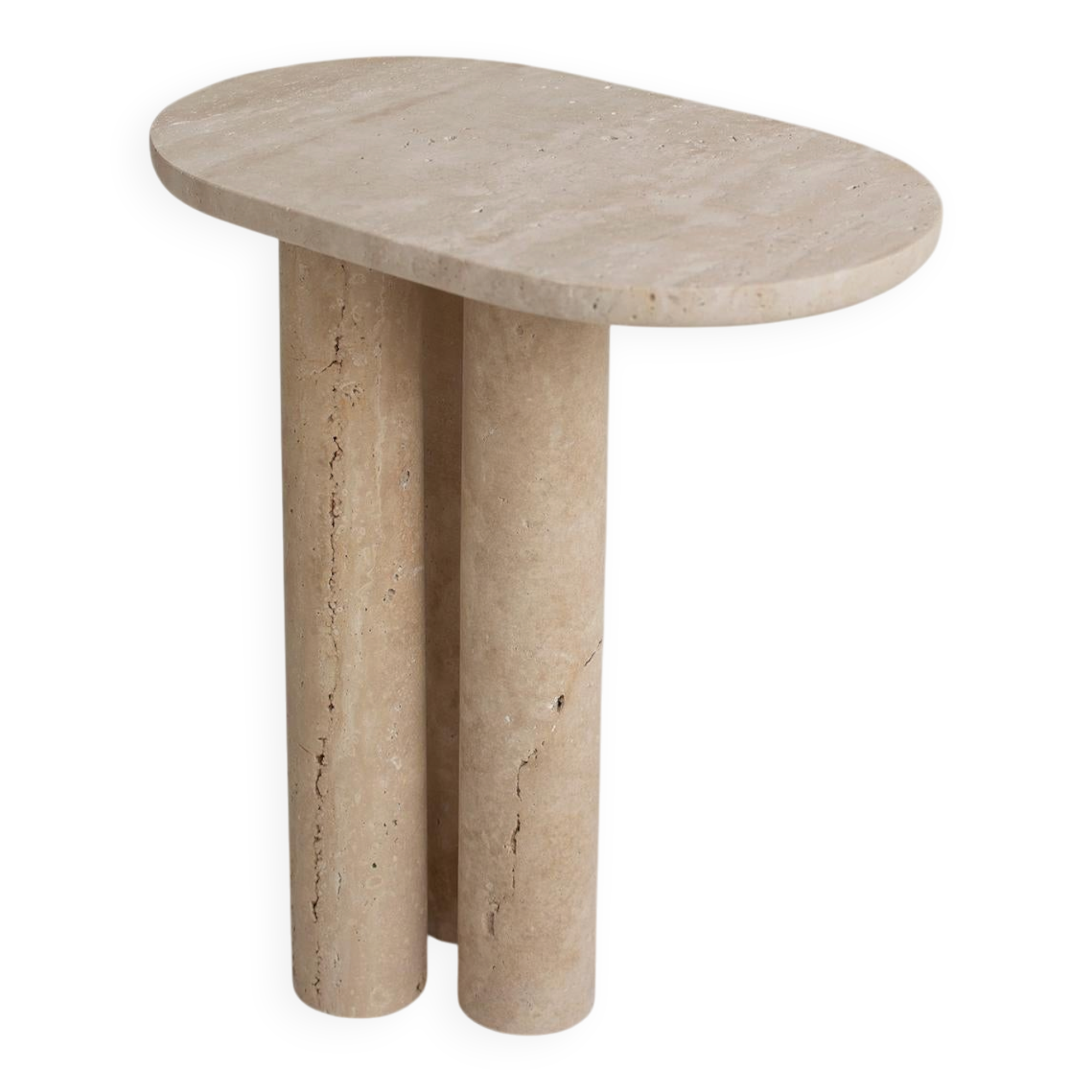 Table d'appoint Trio n° 3 en travertin