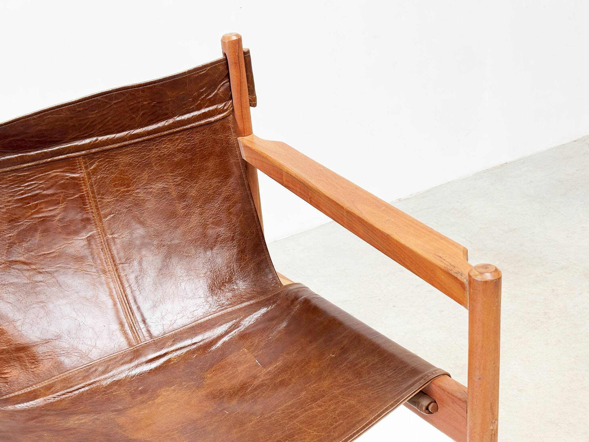 Leather 1970's Roxinho lounge chair by Michel Arnoult