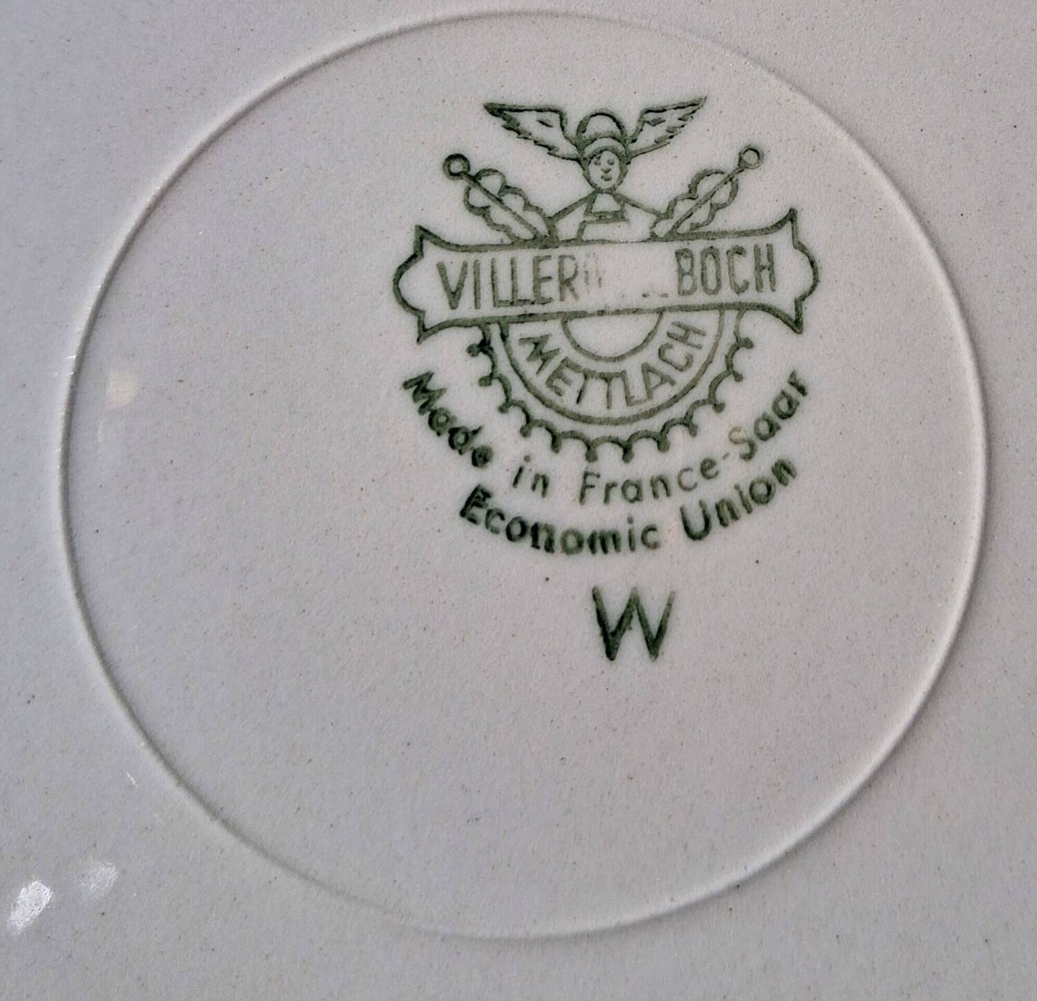 Tableware service and dish, Villeroy and Boch, 1950s 60s design