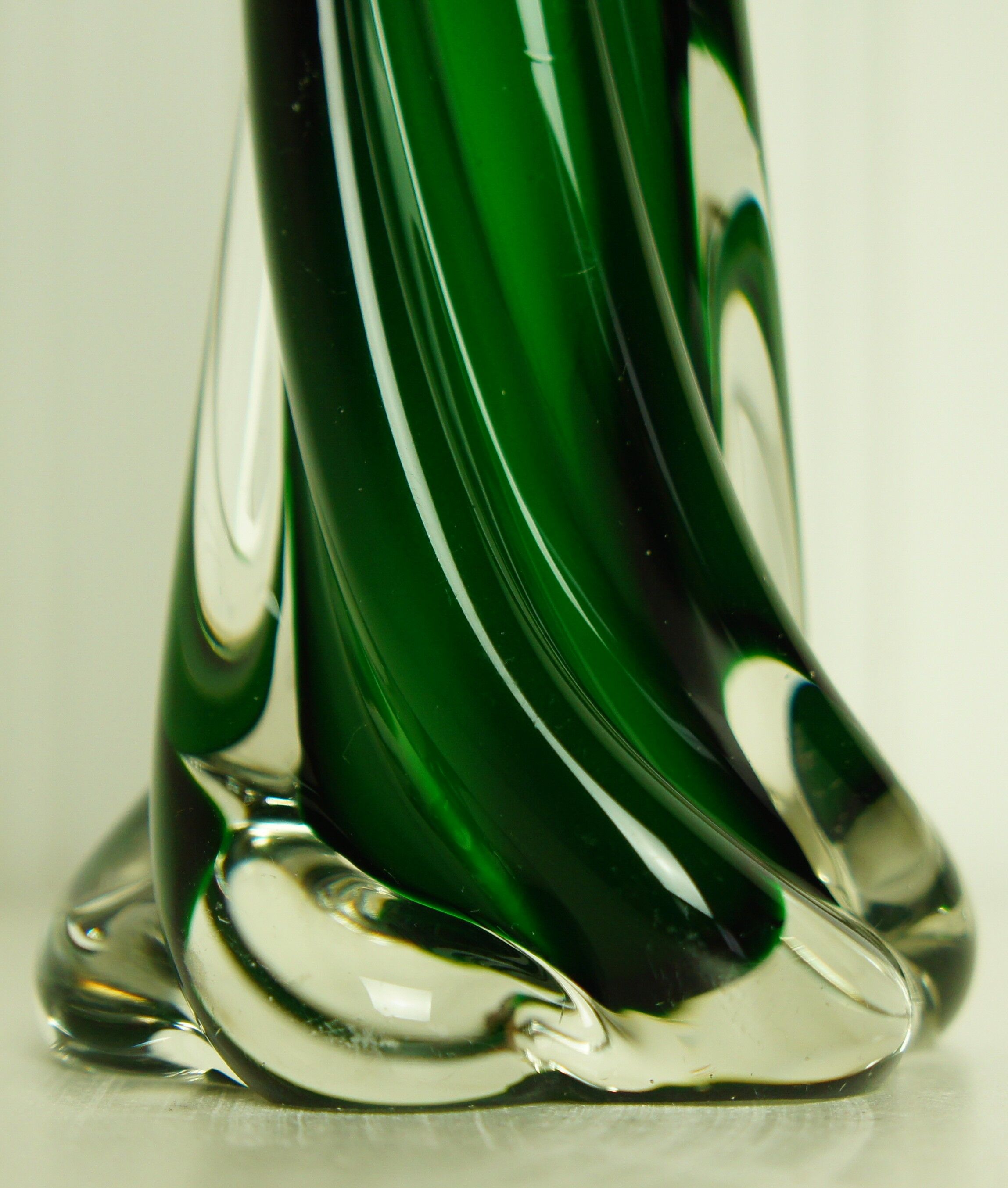 Italian soliflore vase in vintage blown glass