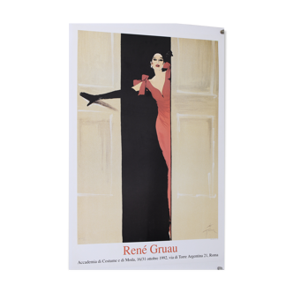 Gruau René exposition academia di costume e di moda rme 1992 90x64cm affiche