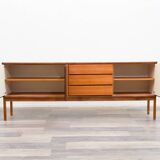 1960s walnut enfilade, sleek design, restored.