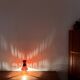 Austrian KIWI Wicker Table Lamp by J.T. Kalmar