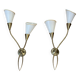 Pair of wall lights - Maison Arlus - Jean Royère style - Vintage