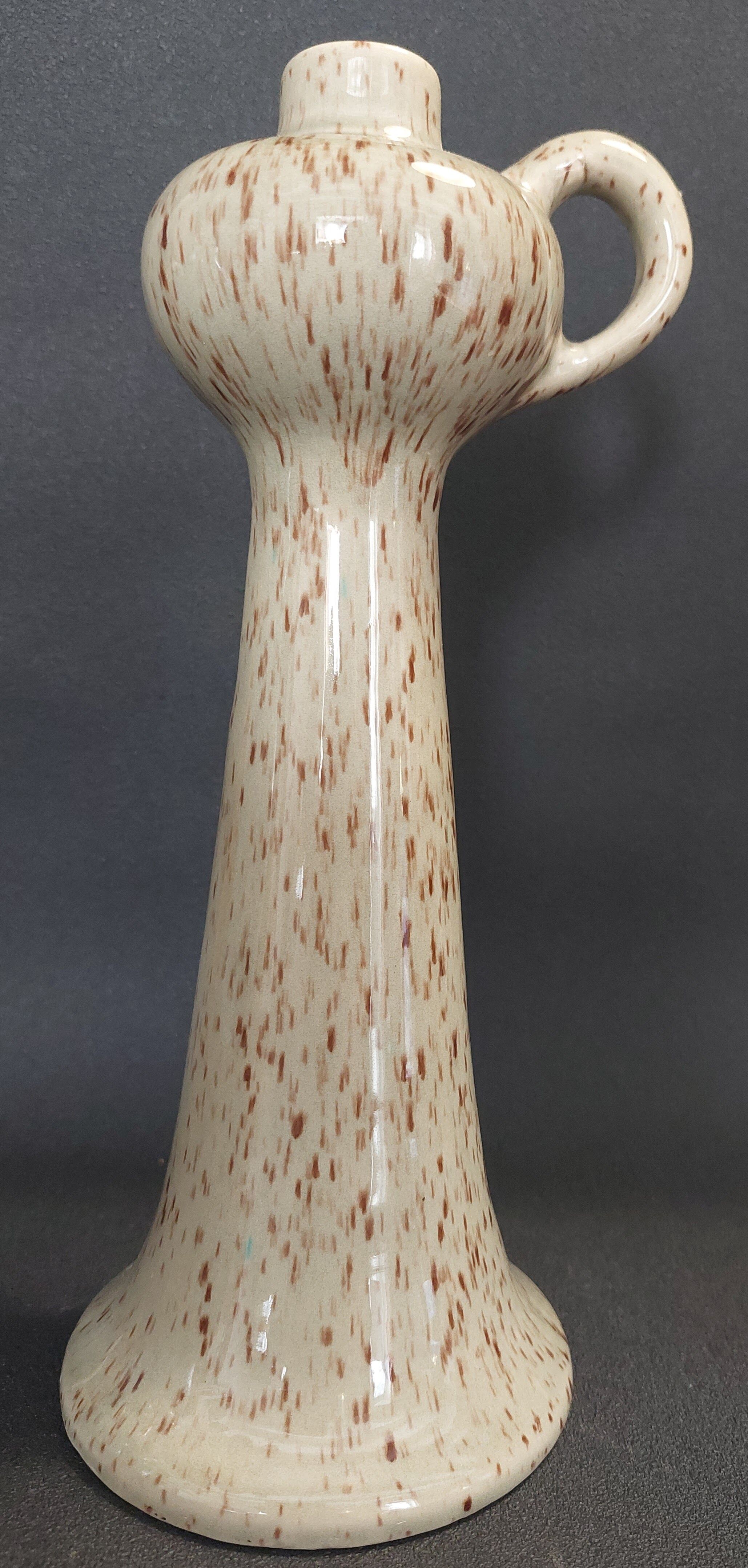 Speckled ceramic soliflore vase, 20th century ceramic.