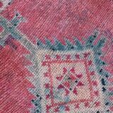 3x11 soft pink retro vintage runner rug, 89x334cm