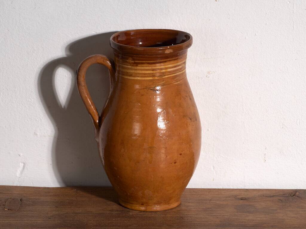 Old glazed ceramic jug – Central Europe, around 1930