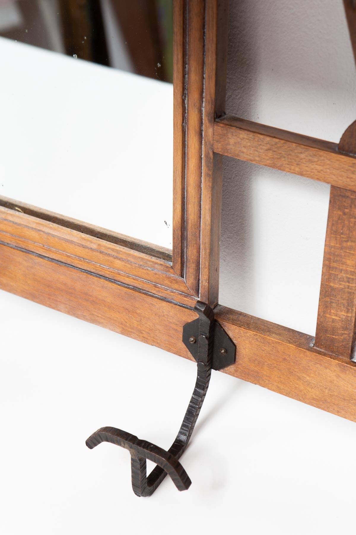 Antique French coat rack with mirror in art deco style circa 1930