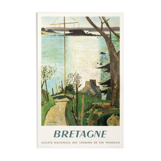 Affiche SNCF ancienne "La Bretagne"