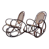 Set of 2 Thonet 19's Style Rocking Chairs