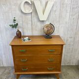 Vintage chest of drawers with compass feet