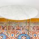 Brass and marble round coffee table
