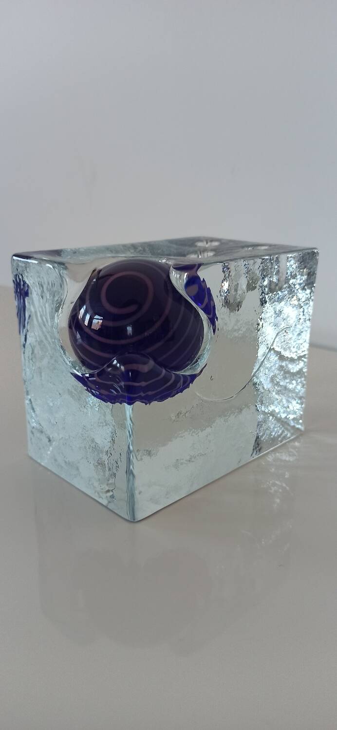 Glass candlestick, 80s