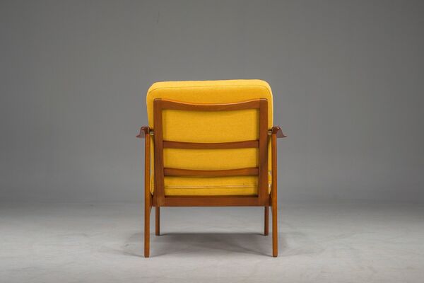 Chaise longue danoise du milieu du siècle en teck attribuée à Ib Kofod-Larsen, années 1960