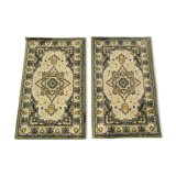 2 carpets 40 x 70 cm , green and gold