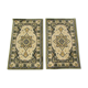 2 carpets 40 x 70 cm , green and gold