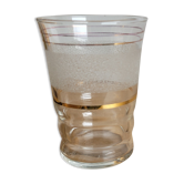 Verre à eau granité blanc et doré