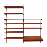 Kai Kristiansen Danish mid century compact floating teak wall unit and shelving set