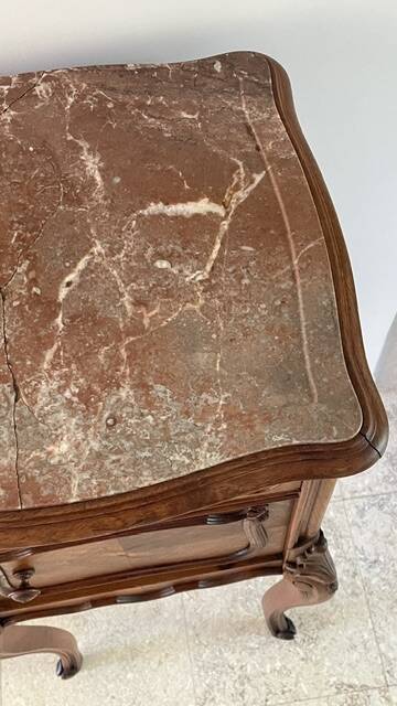 TABLE de Chevet Style Louis XV MARBRE