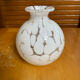 Murano speckled glass ball vase, vintage soliflore.