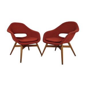 Ensemble de 2 fauteuils coque de miroslav Navratil, années 1960