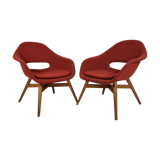 Set of 2 shell armchairs by Miroslav Navratil, 1960s
