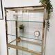 Vitrine laiton étagère verre design 1970