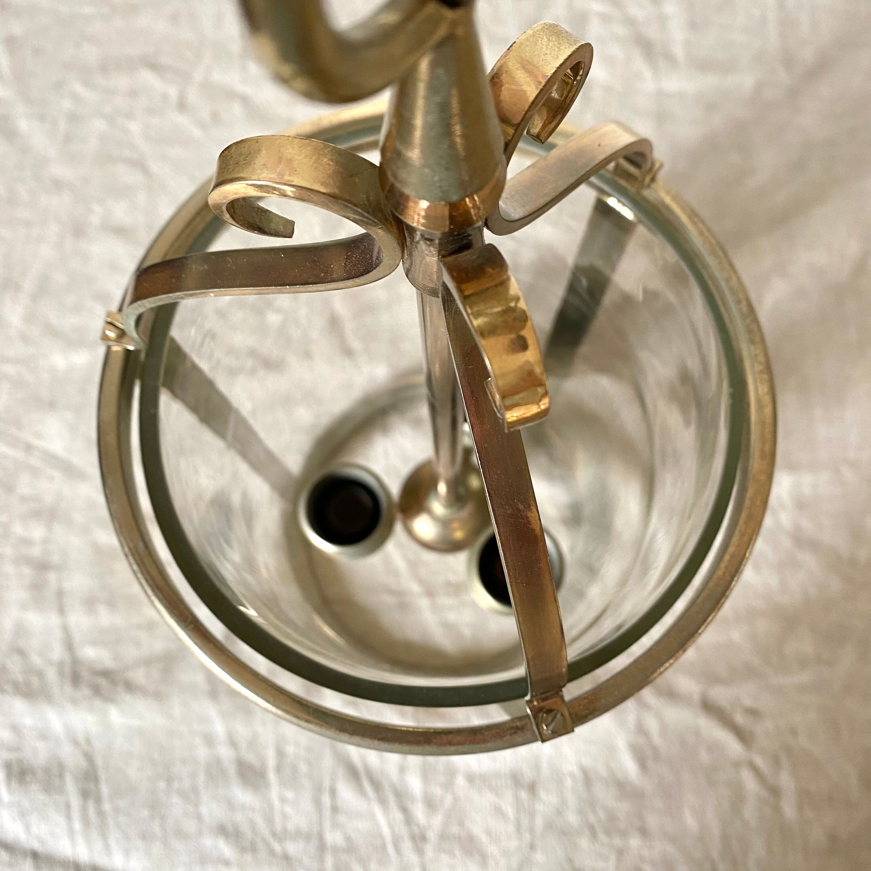 Golden lantern pendant lamp