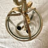 Golden lantern pendant lamp