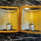 Pair of rattan sconces France 1960