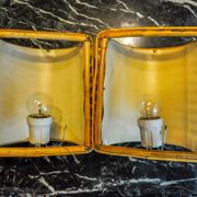 Pair of rattan sconces France 1960
