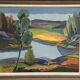 Original Swedish Oil on Panel - "Natural Landscape" by Frans Rase (1913-1994) - Signed - Vintage & Framed - 56 × 48 cm (22" × 18.9")