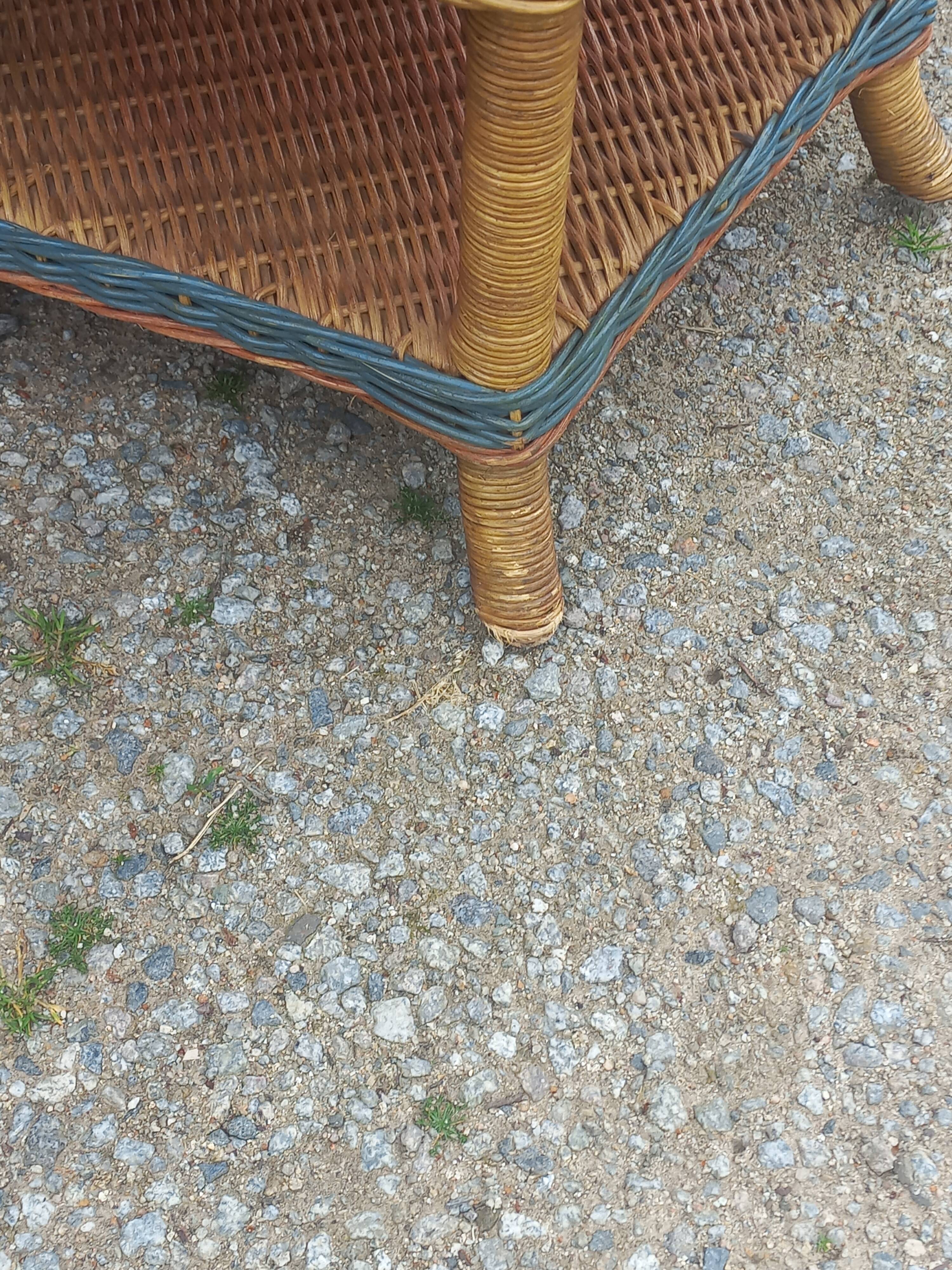 Two-tone rattan coffee table