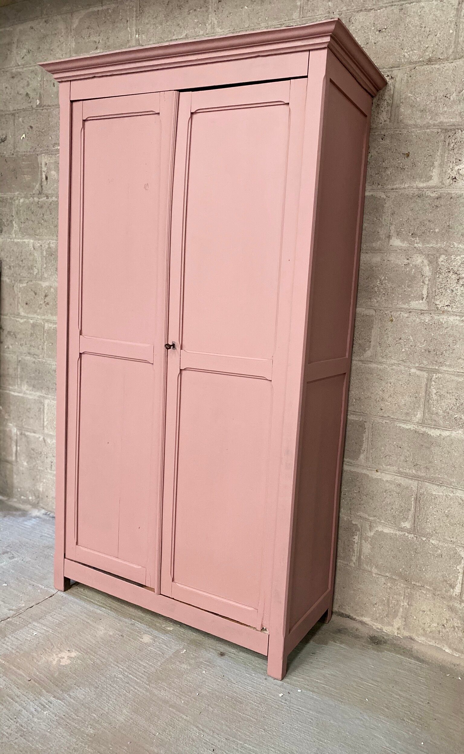 Old pink Parisian wardrobe