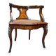Louis XV style marquetry office chair, 19th century.