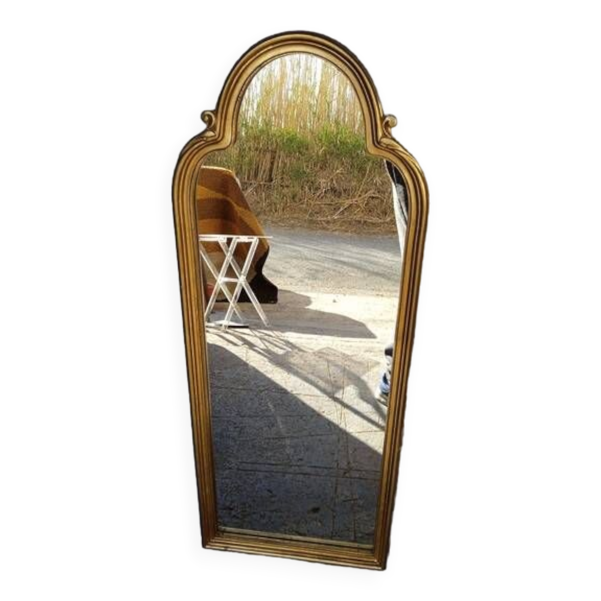 Gilded wood mirror from the 1960s - 100cm