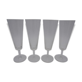 Series of 4 flutes glass