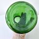 Vintage Italian Glass Carafe Empoli Green with Lid Seal Fleur de Lys