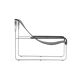 Contemporary Artisan Chaise Longue in aged silver steel and black leather