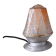 Lampe globe art décor verre moulé rose et dorure