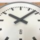 Grey Industrial East German Wall Clock from GW, 1960s