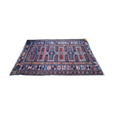 Vintage Karacah Rug 182x114 cm, medium, Tribal oriental Carpet  Red Navy Blue