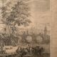 A. F. Bargas, Marché de campagne, gravure, vers XVIIème siècle