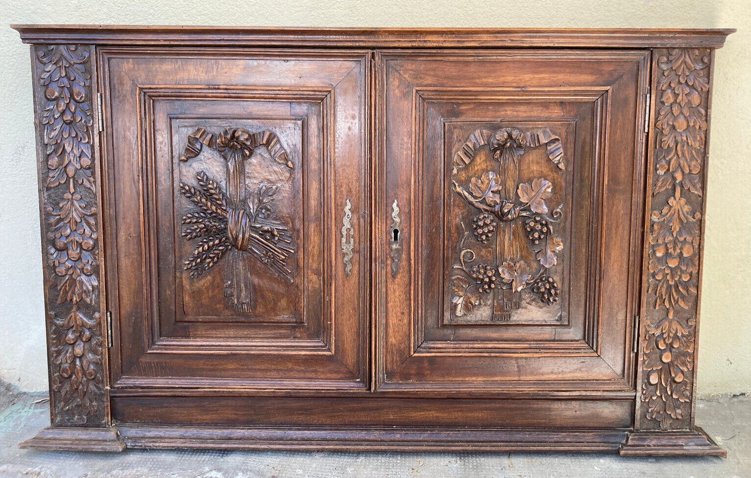 Antique closet doors - carved wood