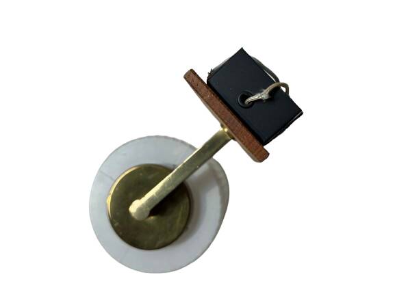 Pair of wood and glass wall sconces