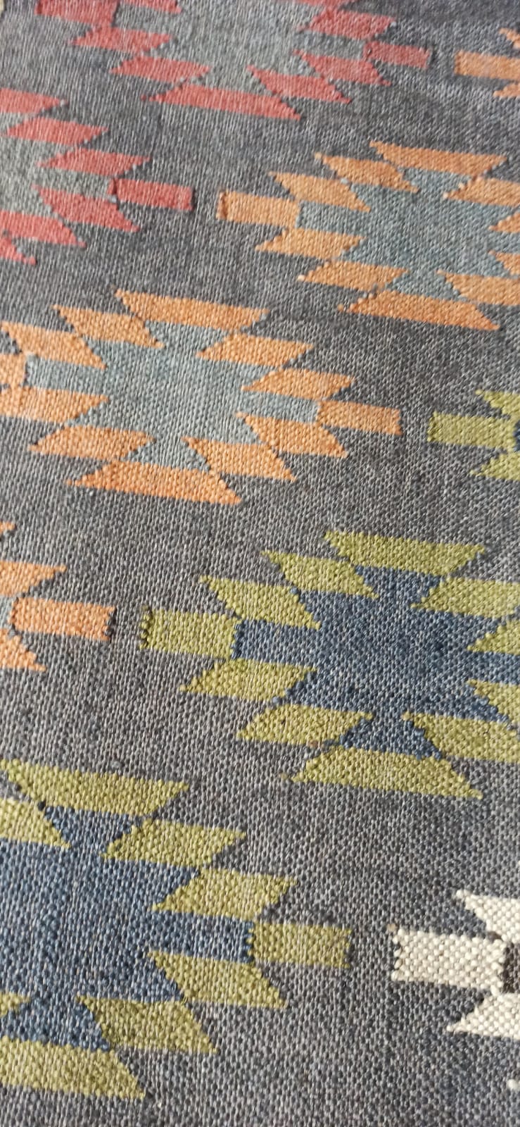 Kilim carpet in burlap and cotton - 120cm x 180cm