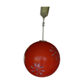 Vintage suspension globe in orange glass