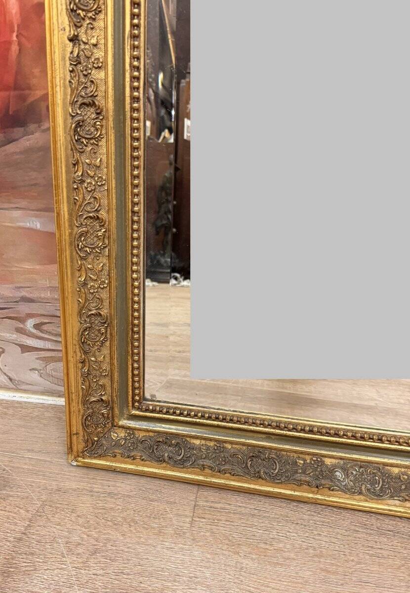 large Napoleon III period mirror in gilded wood circa 1880